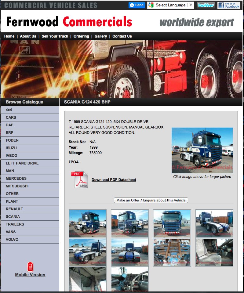 T 1999 G124 420 6x4 FOR SALE #tanzania #daressalaam #africa #scania