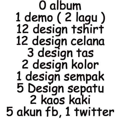 Ini sering terjadi pada band-band di indonesia (ganti saja nama band kalian jadi lebel clothing) #fuck