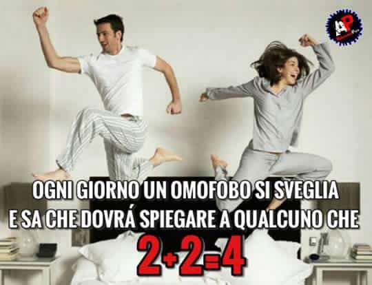 ProVitaFamiglia's tweet photo. Ogni giorno un "omofobo" si sveglia e sa che dovrà spiegare a qualcuno che 2 + 2 fa 4! https://t.co/bIr9eBHMRJ