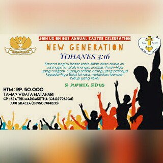 Come &amp; join us! Paskah PMK 2016. Pada hari sabtu tgl 2 April 2016. Tempat di Taman wisata matahari, puncak!!