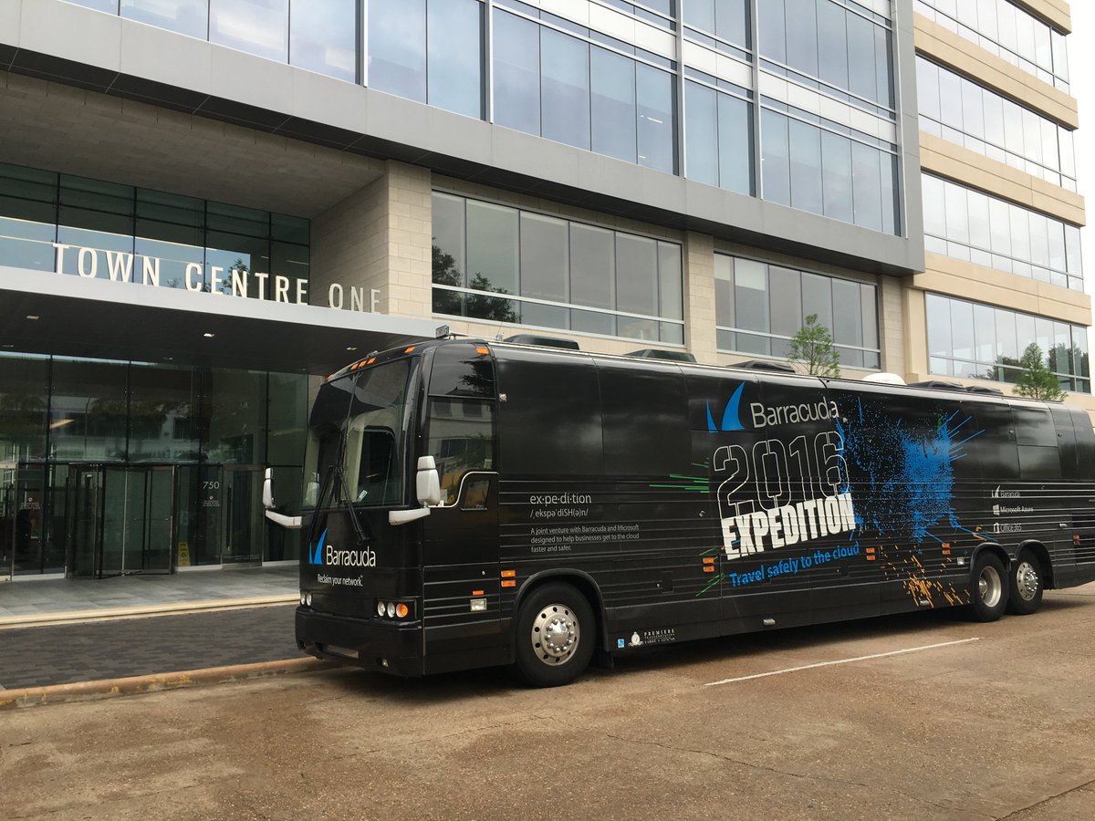 akinscott's tweet photo. Catch the Barracuda Bus Tour: Barracuda's solutions for Office 365 and Azure https://t.co/NqelOL3tgT https://t.co/cdECDLfJrS