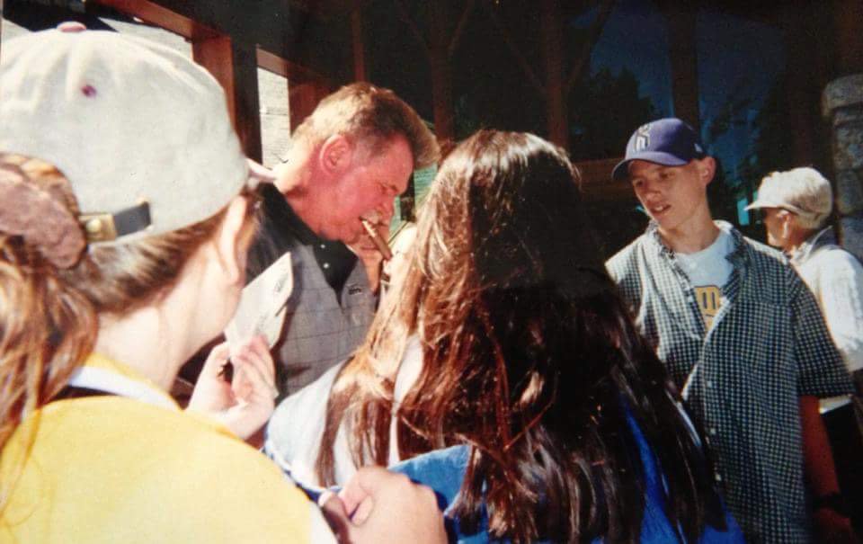 MsTrixieDelight's tweet photo. @Saints Edgewood Celebrity Golf Tournament in Tahoe, 1999. I'm in the @penguins Lemieux jersey. #Saints50 https://t.co/fZRakXZ4ls