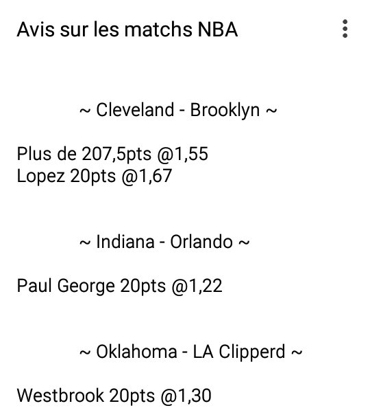 DuckersNBA's tweet photo. Mes avis sur les matchs NBA de ce soir. 

Pour toute questions , infos envoyez moi un message jy répondrais. 🎁💪 https://t.co/Rs1bI82Bkj