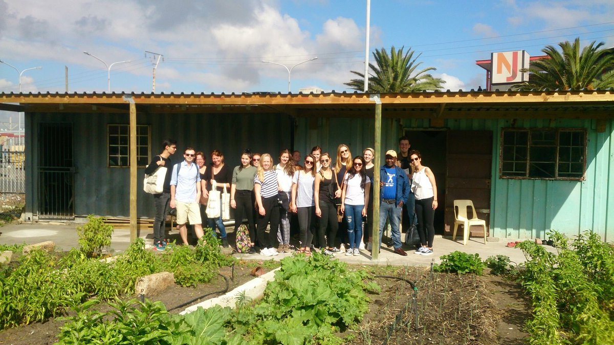 monicaveeger's tweet photo. Studytrip #fontysils #fontysaci Capetown South Africa visiting urban framing project in township https://t.co/Js84Yz4v3V
