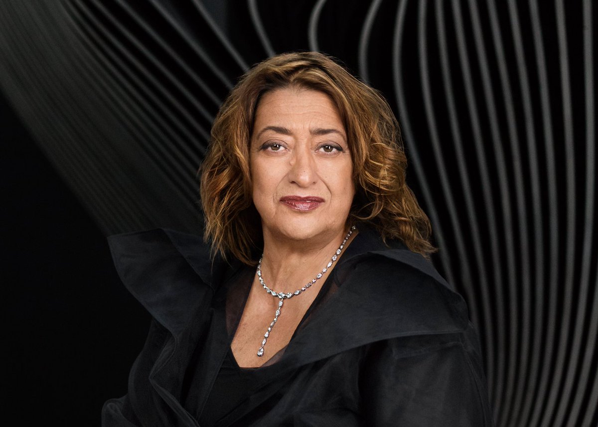 dezeen's tweet photo. Zaha Hadid, 1950-2016 https://t.co/01a4xT6oIU https://t.co/HKTo9MUBIr