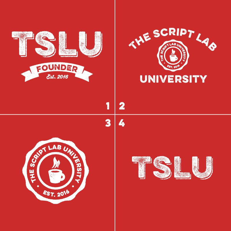 TheScriptLab's tweet photo. Need YOUR vote on which design to use for our #TSLU Founder baseball cap... Poll to open shortly! #screenwriting https://t.co/oKVCRjDoAj