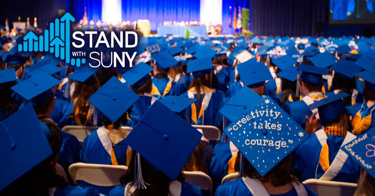 SUNY's tweet photo. Our work is not over. We must continue investment in SUNY for our future: #StandWithSUNY https://t.co/ubtjGc917s https://t.co/2fZ4Qd5wkn