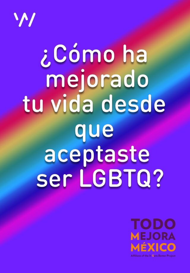 ItGetsBetterMx's tweet photo. Únete a @TodoMejoraMx y @Whisper App, y comparte de manera segura 💜🌈📲

Descarga la App para @GooglePlay y @AppStore. https://t.co/g8JXfW9nEn