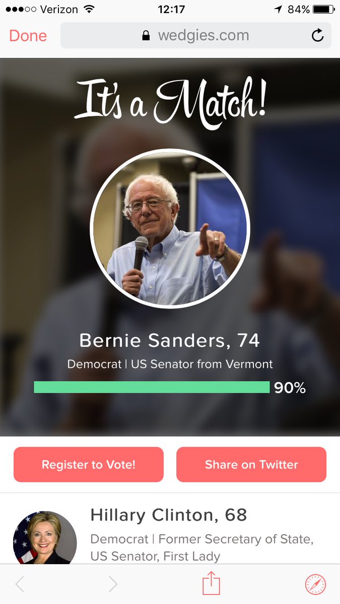 egmontgomery's tweet photo. Guys, you really can find your soulmate on tinder 😍🤓 #feelthebern @BernieSanders https://t.co/k8kBThDFsD