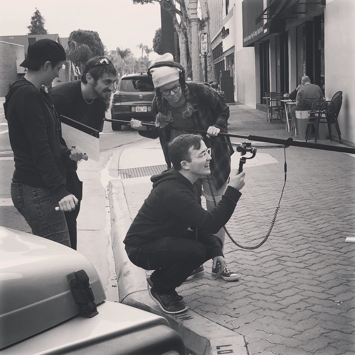 FFKSociety's tweet photo. Behind the scenes pic from our shoot last Sunday. #ffksociety #film #lgbt #sketchcomedy @BrockBiv @alyssamsimmons https://t.co/5SrbB6KenS