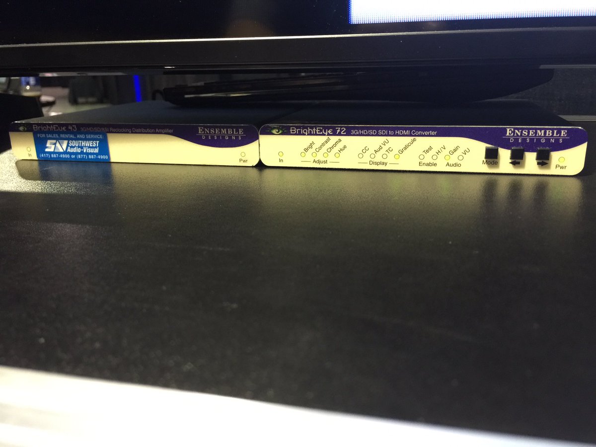 southwest_av's tweet image. How do you get two 75" monitors to look like a broadcast monitor? You use @EnsembleDesigns #HD