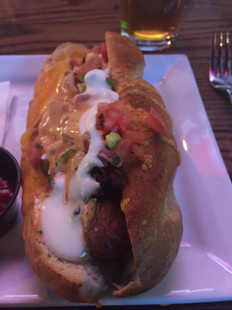 botawarrior's tweet photo. My first ever hot dog wrapped in bacon, feels like I just worked out #ripped https://t.co/hQE5uE7CPj