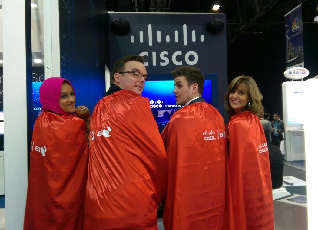 OAKConsulting's tweet photo. Superheroes of @CiscoSecurityME at @GISECDUBAI #funatwork @ftwdxb #securityleader #GISEC2016 https://t.co/DMVAvkQSDz
