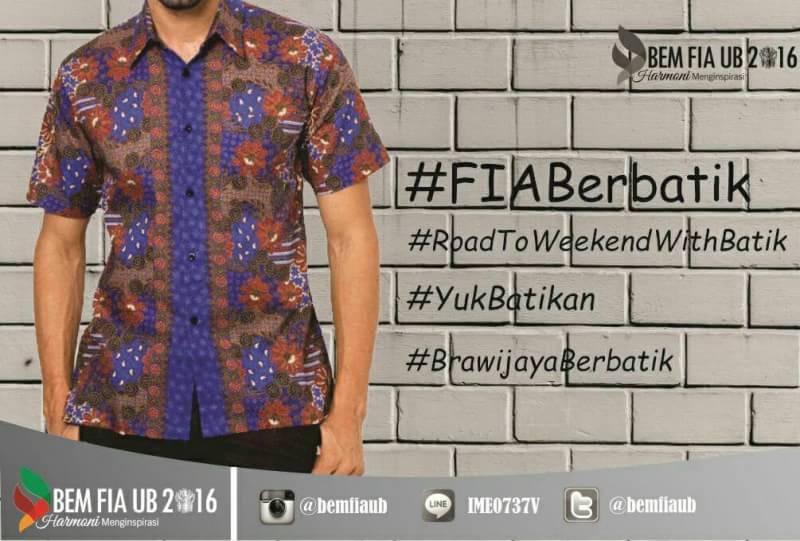 Setiap Hari Kamis ada gerakan #FIABerbatik dan pada Tanggal 1 disetiap bulannya akan ada Gerakan #BrawijayaBerbatik.