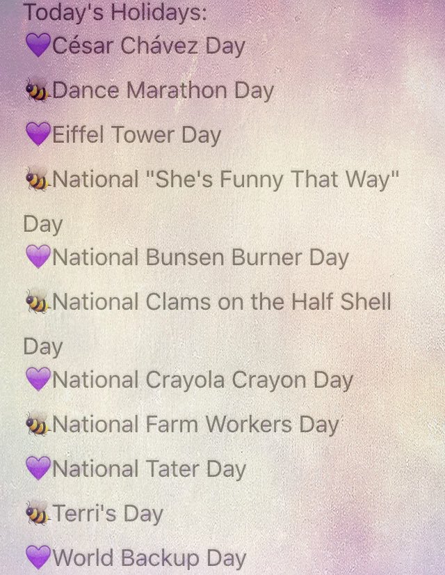 The_CB_Show's tweet photo. Today's Holidays 🔥 #todaysholidays #thecbshow #radio #wahs #895wahs https://t.co/vpnGz7XqhW