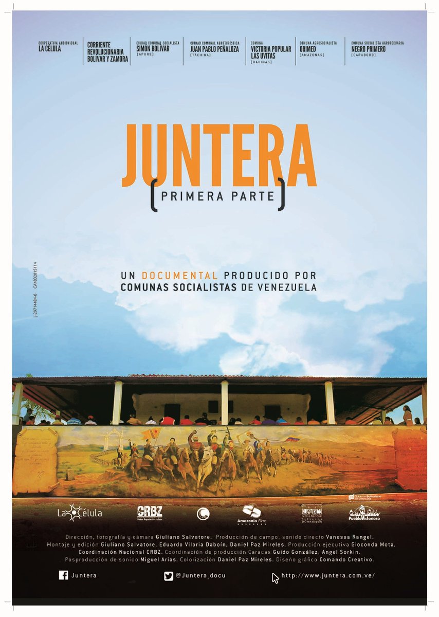 juntera_docu's tweet photo. Este viernes a las 4:00pm cine foro de #Juntera en la sala Manuela Saenz del Teatro Bolívar en #CCS #FelizJueves https://t.co/GOuecH5iQW