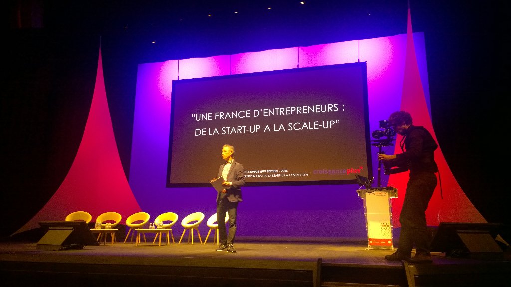 fredericbedin's tweet photo. Stanislas de Bentzmann ouvre le  #springcampus by @CroissancePlus @LaBaule "innovation et compétition accélèrent" https://t.co/AnZRa9drdy
