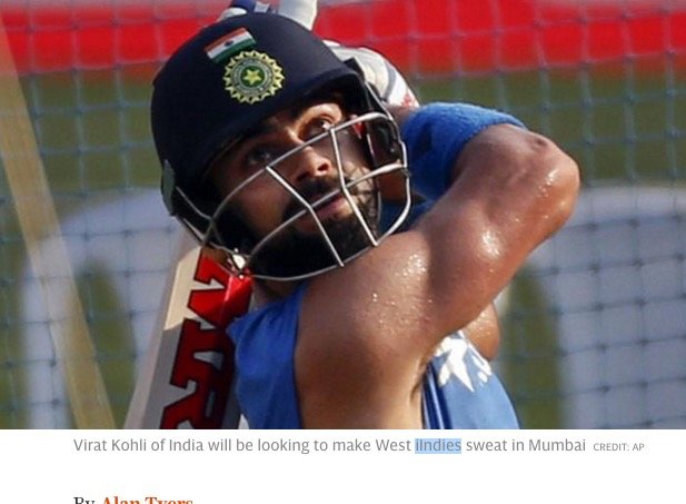 thetyposaurus's tweet photo. Hey @TelegraphSport - there's a typo on the credit of your Virat Kohli photo. Howzat?! https://t.co/tGVxbiYYoG https://t.co/vuqmLDg0rK