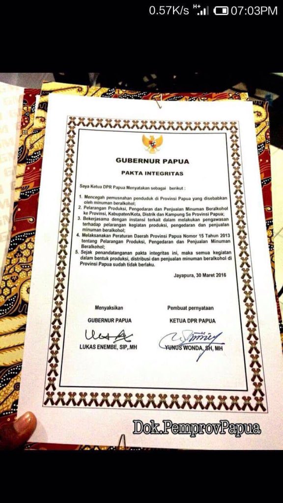 trapenting's tweet photo. Heboh Perda #Miras #Papua; cc kak @fahiraidris https://t.co/c4flIRgztU