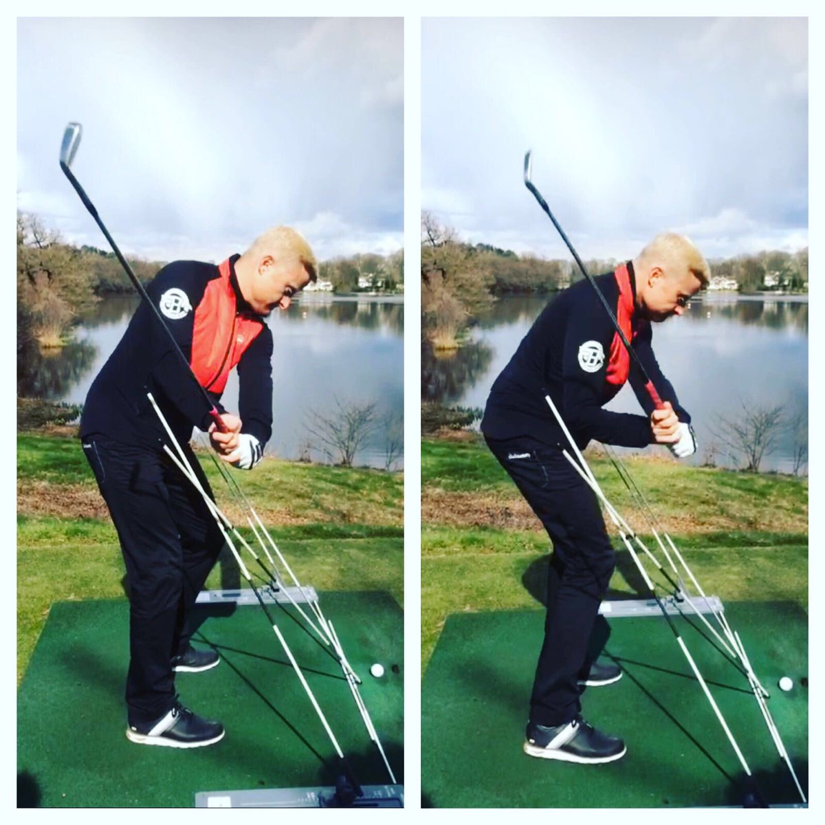 swingcheckgolf's tweet photo. Great afternoon giving @simondyson77 a demo on Swingcheck, here showing angles of his backswing and downswing... https://t.co/Bcq4Y0mFyj