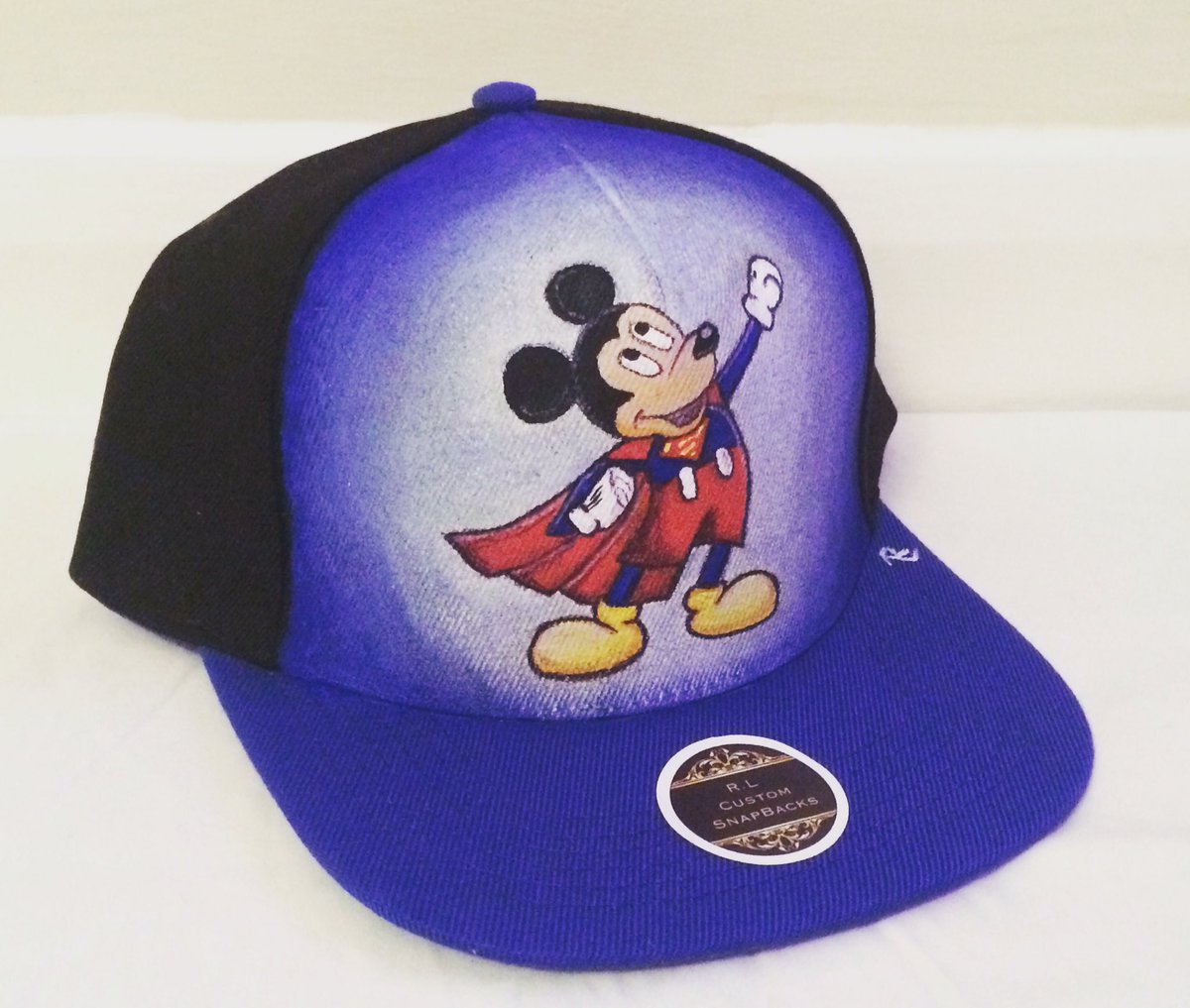 RLCustomSnaps's tweet image. New SnapBack for customer #MickyMouse / #Superman Great timing for the new #BatmanvSuperman #RLCustomSnapback