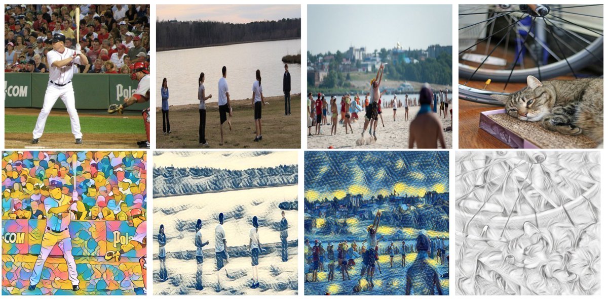 alexjc's tweet photo. Perceptual Losses for Real-Time Style Transfer & Super-Resolution #FastStyle 0.05s for 512x! https://t.co/bTbPzYGUPc https://t.co/mYWXxGEUJo