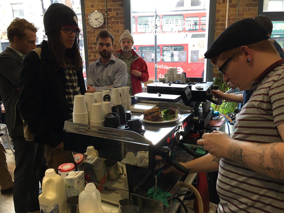 crisis_uk's tweet photo. Big queues today for £1 coffee from @UnionCoffeeCo and @AssemblyCoffee as part of #crisiscoffeeweek @CafeFromCrisis https://t.co/LgVNoF3sVs