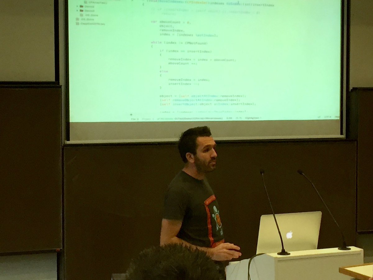 slevenbits's tweet photo. Now presenting at #CappCon2016 : @WilhelmAlex on testing your Cappuccino app. https://t.co/V4TFF3sHlH