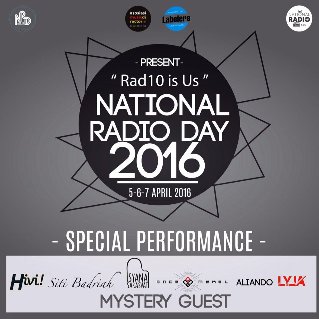 Ayooo Semuanya, are you ready for National Radio Day 2016 ?? 

#RoadToNRD2016 #AMDI #Labelers #rad10isUs