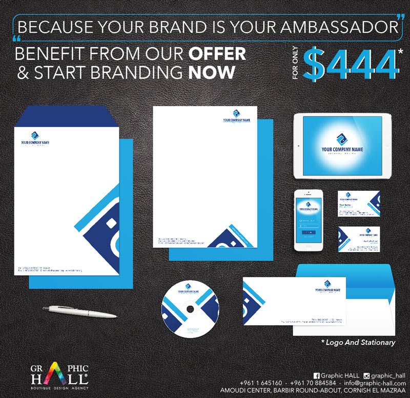 graphic_hall's tweet photo. Get your logo&amp;stationary for only $444 VAT Included.Don't hesitate to contact us at: +961 1 645 160
#beirut #offer https://t.co/yJakLxiB5N
