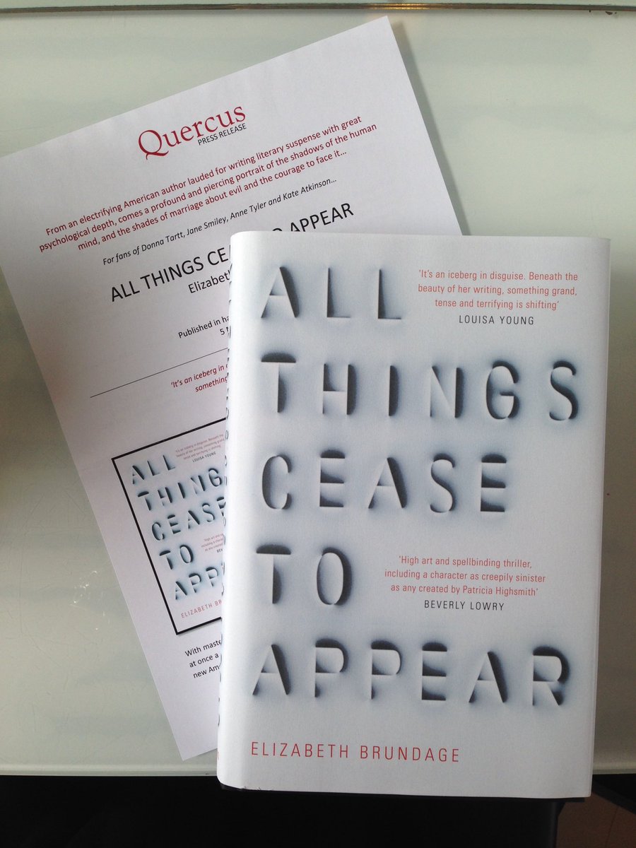 Matineegirl's tweet photo. Ooh! Sold on the synopsis! Thank you @LizzieMastersUK #AllThingsCeaseToAppear #ElizabethBrundage @QuercusBooks https://t.co/8PTBYI1xsm