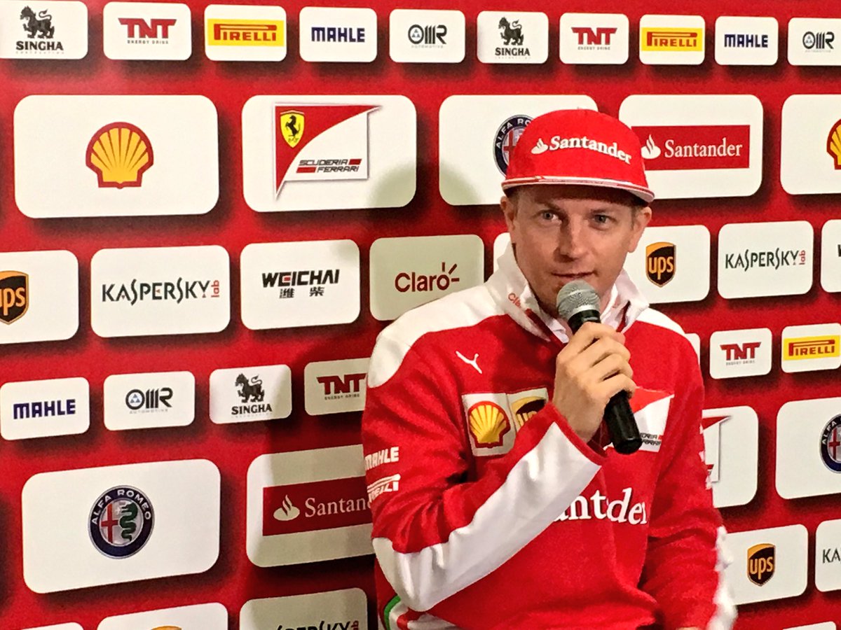 ScuderiaFerrari's tweet photo. #Kimi7: 'New weekend, we can have a good one' #BahrainGP #redseason https://t.co/Z2RwUTYNgu