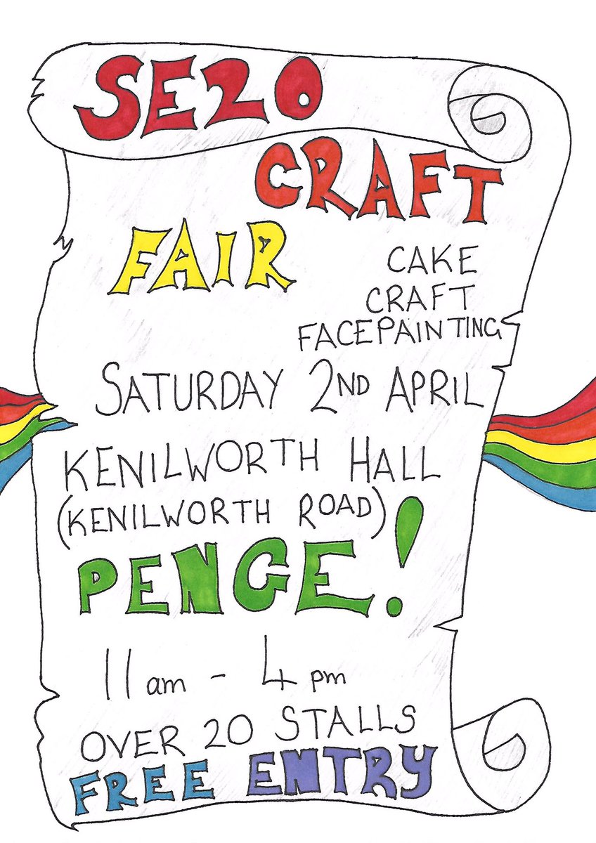 SE20CraftFair's tweet photo. PLEASE RT EVERYONE! SE20 Craft Fair is in 2 days! 💜💜💜 11-4 at Kenilworth Hall, Penge! Free entry! https://t.co/ktOS5bX83s
