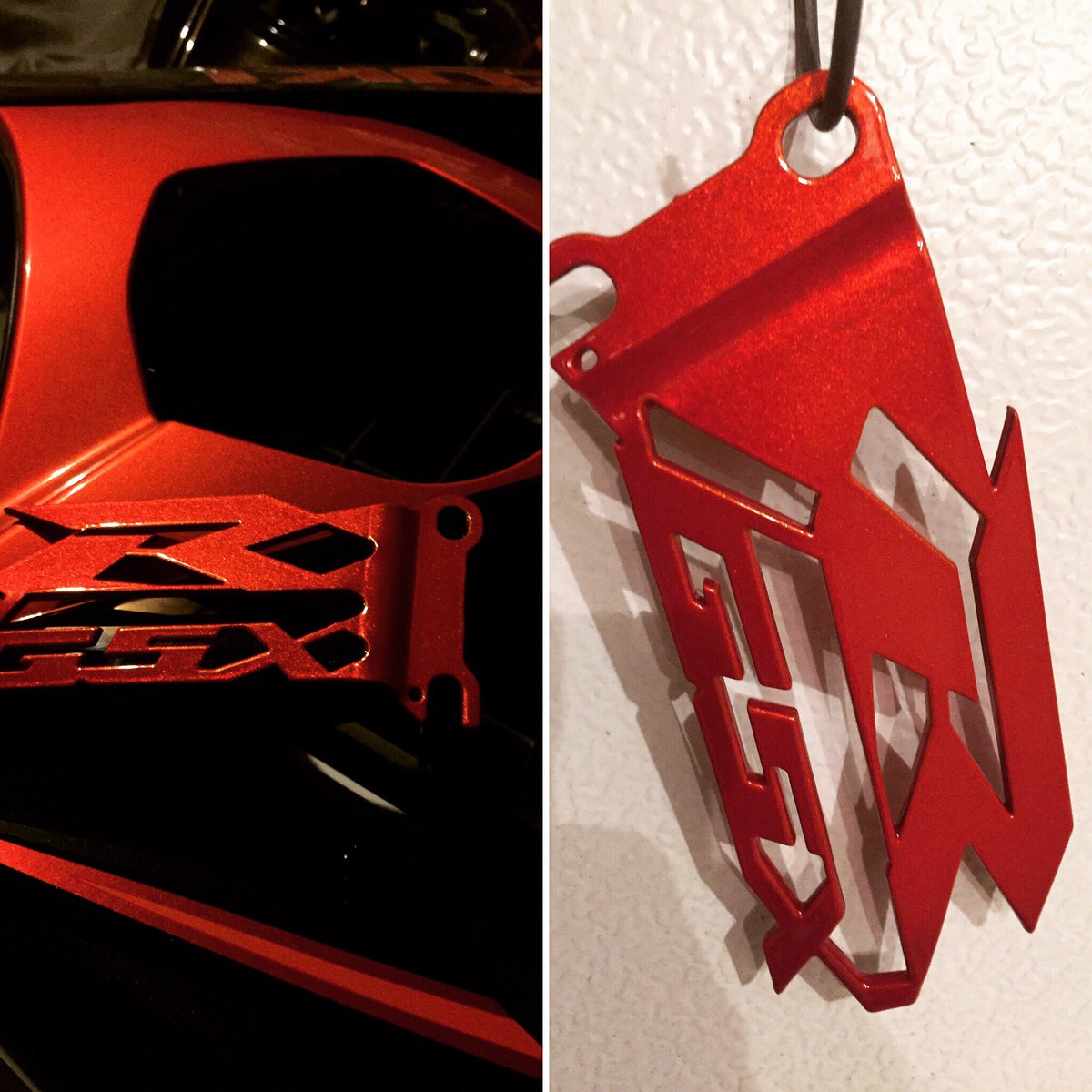 GRP_Racing's tweet photo. We were asked to match a color on a customers bike, so we created a custom color by combining two powders. #matched https://t.co/ZVDQI4xrs6
