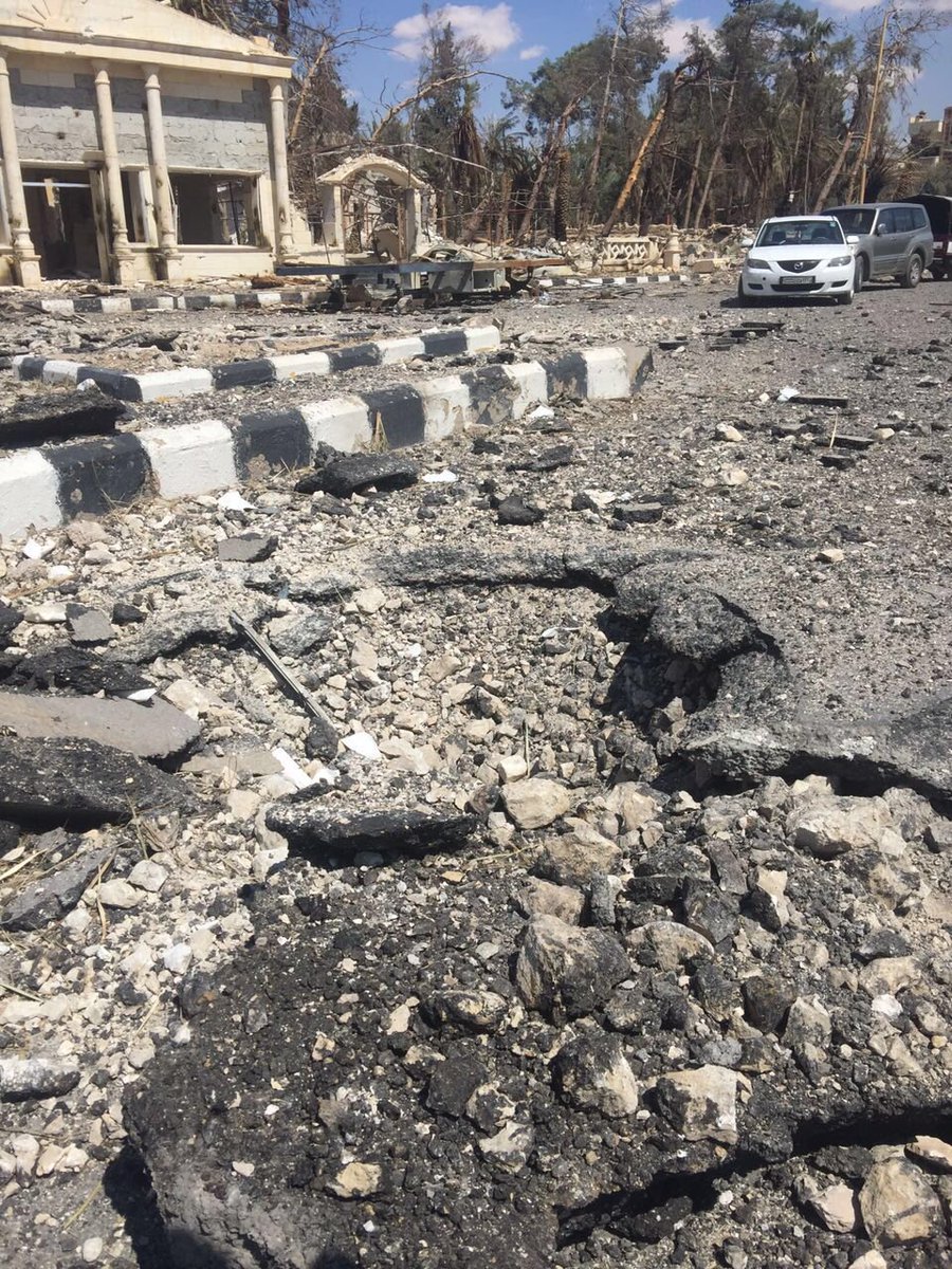 rcolebourn's tweet photo. BBC has been to recaptured Palmyra #Syria. How badly damaged is the ancient site? More on @BBCWorld @BBCArabic soon https://t.co/sSODeWFKxE