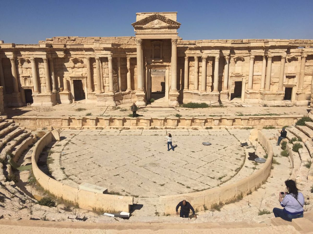 rcolebourn's tweet photo. BBC has been to recaptured Palmyra #Syria. How badly damaged is the ancient site? More on @BBCWorld @BBCArabic soon https://t.co/sSODeWFKxE