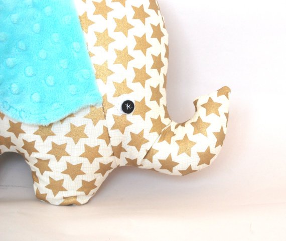Sparkle sparkle! New gold star #plush #elephant for kids! tinyurl.com/jmafvaz #handmade <a href="/Etsy/">Etsy</a> #baby #spring