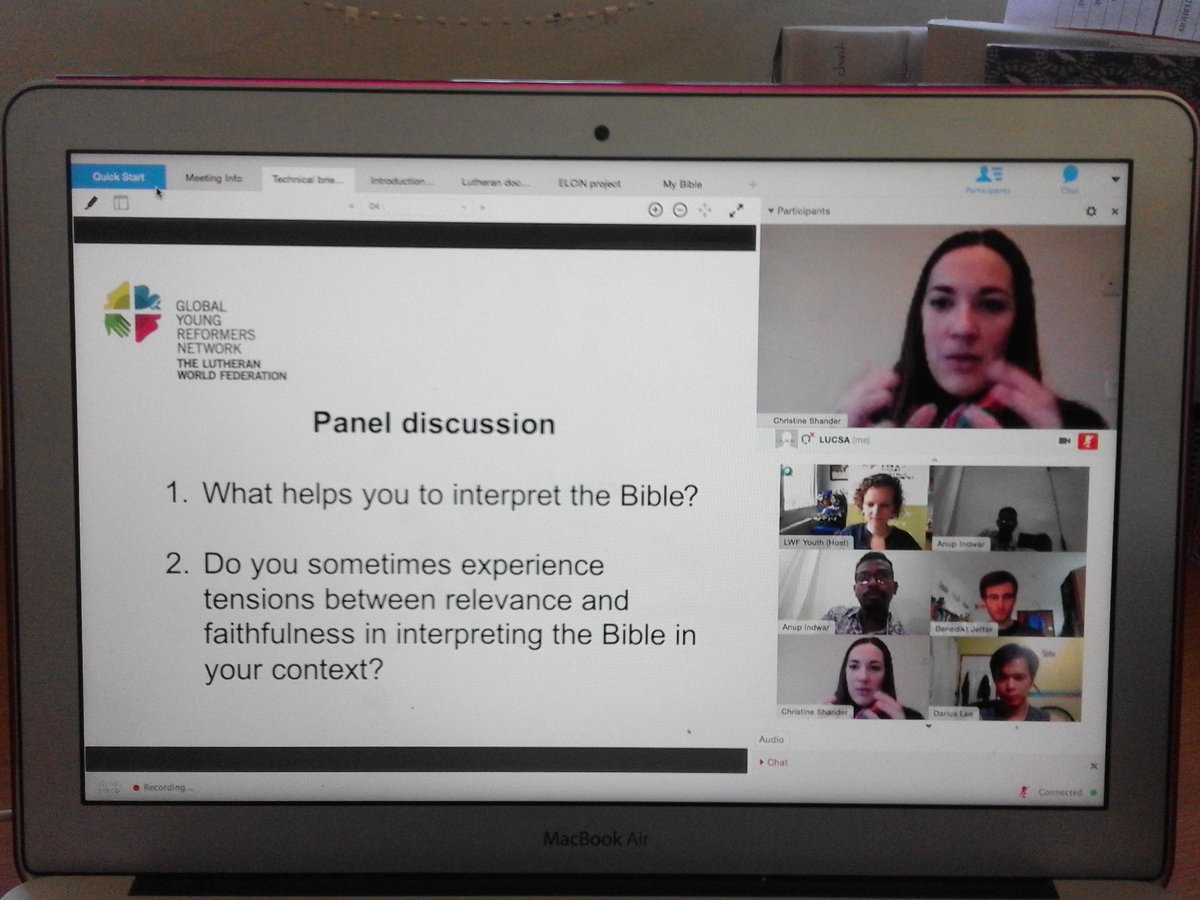 AMAZING Discussion on reading the Bible with <a href="/LWFWeb/">LWF</a> #GYRN during #LutheranReading sessions today. Join us!