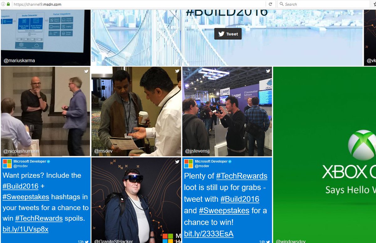 jasehimm's tweet photo. ...and that is @GraniteStHacker on the front page of @ch9 at #build2016. #NHSPUG https://t.co/njnosDFZGH