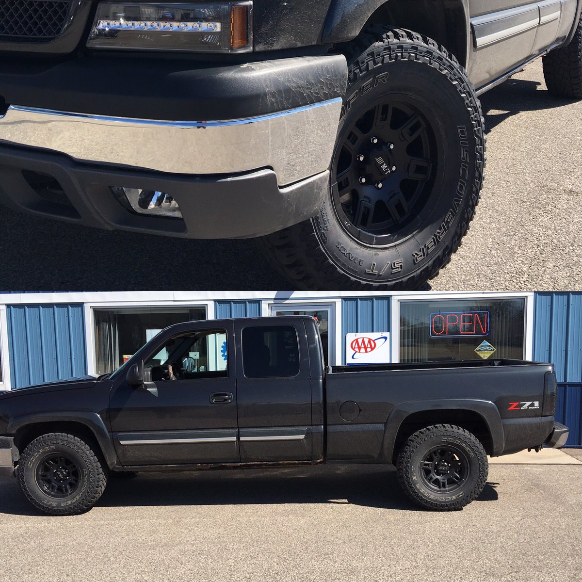 TrinityEmery's tweet photo. Another happy customer!We him set him up with some Mickey Thompson Sidebiter 2's with Cooper Discoverer ST MAXX's! https://t.co/Ei3yoXRffj