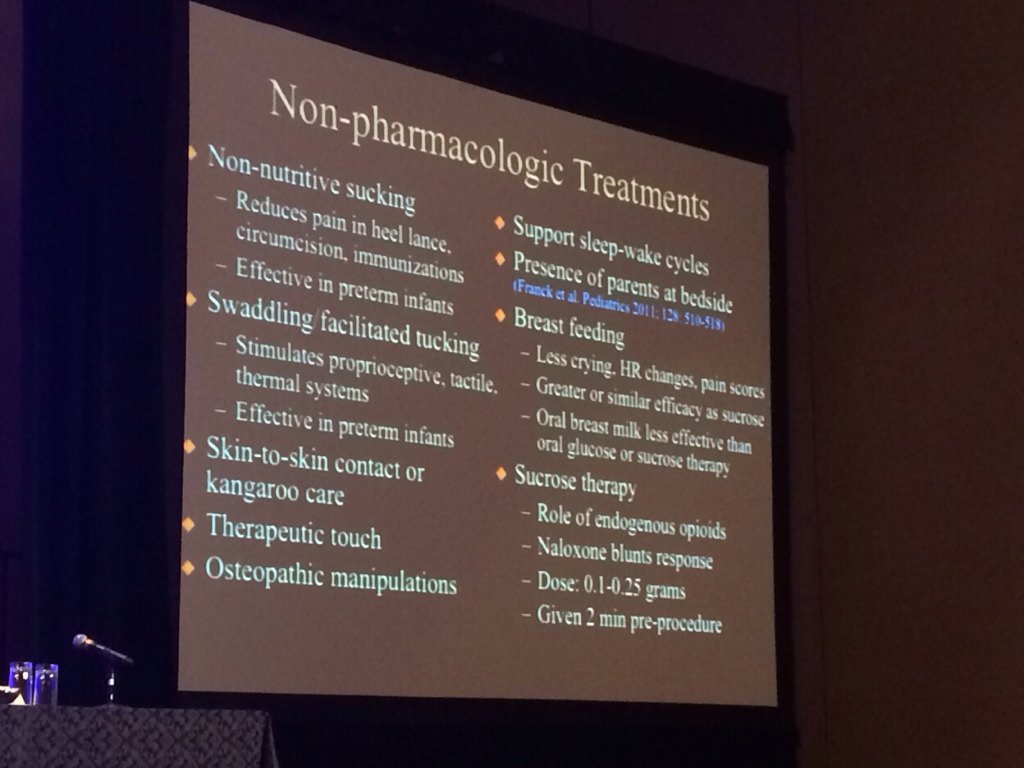 PedsPainMed's tweet image. Non-pharmacologic therapies for #neonatal #pain mgmt-- Sunny Anand @ #SPPMCOS2016 @PediAnesthesia #SPACOS2016