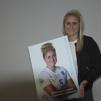 UEFAcomMartynH's tweet photo. Welcome @stephhoughton2 to our team, promoting women's football across Europe @UWCL @UEFA https://t.co/wZTKMiVc0V https://t.co/AoLBmN7YMP