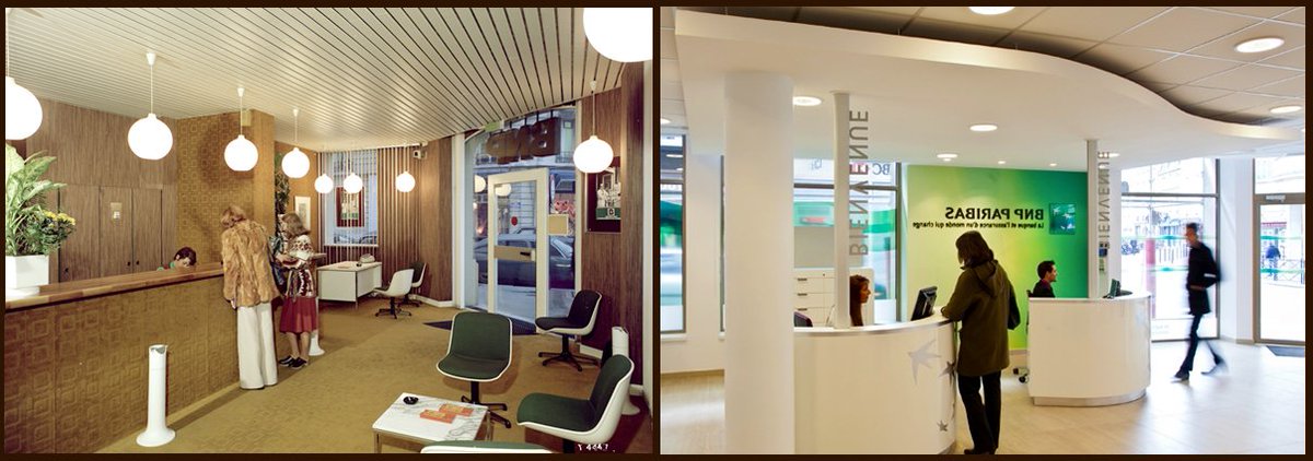 BNPParibas's tweet image. #History 50 years separate these two pictures... How about you, #vintage or modern?  #design