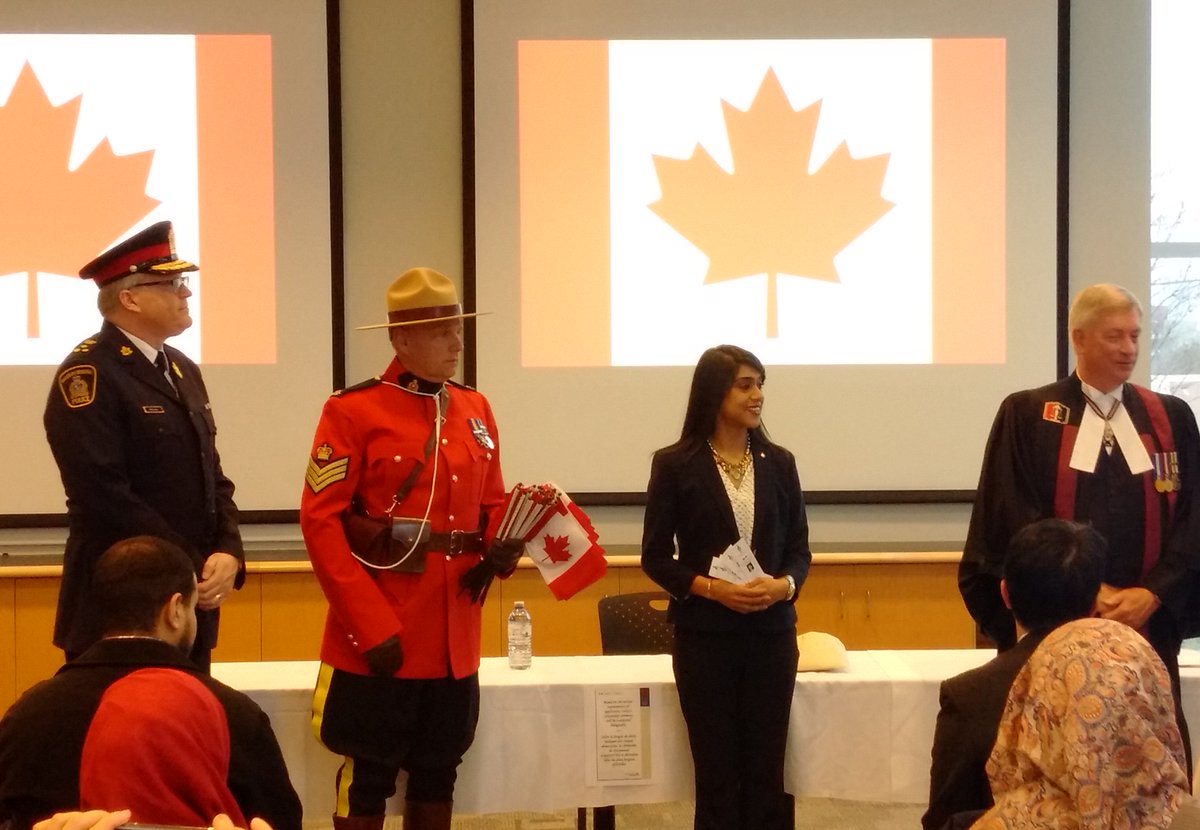 MikeHaffner77's tweet photo. Welcoming New Canadians at a ceremony @WRPSToday alongside @BardishKW @MinofSBT  @Chief_BLarkin https://t.co/t8LLT90uOj
