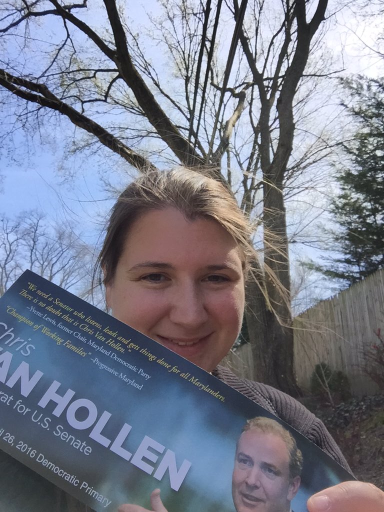frenchsnakeddr's tweet photo. Beautiful day for canvassing! Don't forget to vote on April 26th! @teamvanhollen #readyforchris https://t.co/1xz1YpFfsr