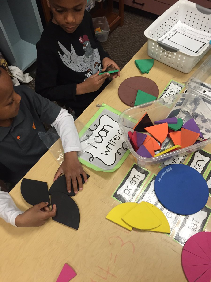 wrightchere's tweet photo. Having fun learning about equal parts. Thanks for sharing your manipulatives! @EllieKessinger https://t.co/N7o0zEuWGM