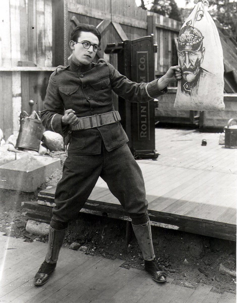 TheHaroldLloyd's tweet photo. KICKING THE GERM OUT OF GERMANY (1918), which is now considered a lost film.
#TBT #ThrowbackThursday https://t.co/LGusF5febS