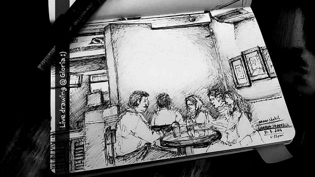 AnamShakilKhan's tweet photo. #livedrawing #SKETCH #drawing #random #gloriajeans #Karachi #pointeronpaper #pointer #doodle #doodling #artist #art https://t.co/e6mmcJ8VyH