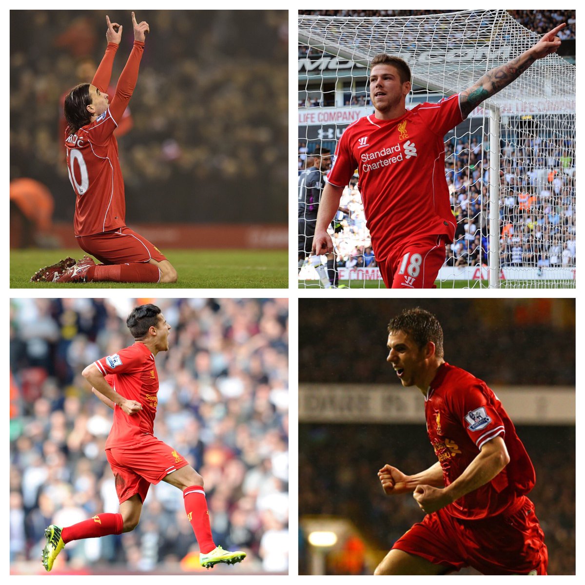 LFC's tweet photo. We've enjoyed some great wins over @SpursOfficial in recent years! Which of these was your favourite and why? https://t.co/CcLKPcKkmE