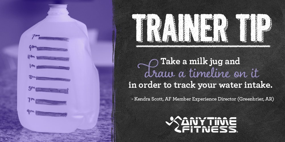 AnytimeFitness's tweet image. How much is enough? Thank you for the trainer tip on how to stay hydrated, Anytime Fitness Greenbrier, AR!